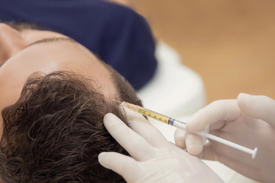 Platelet Rich Plasma being applied